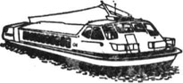 Речное скеговое судно Орион. Пассажировместимость 80 чел., скорость 55 км/ч